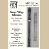 George Philipp Telemann: Two Recorder Concerti [Tape]