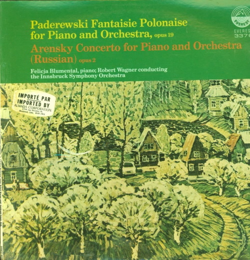 Paderewski: Fantaisie Polonaise; Arensky: Concerto For Piano and Orchestra (Russian) Op.2