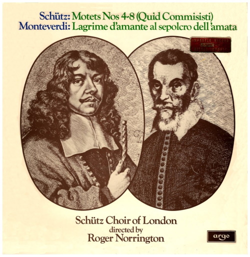Schutz: Motets Nos.4-8, Monteverdi: Lagrime d'amante al sepulcro dell'amata
