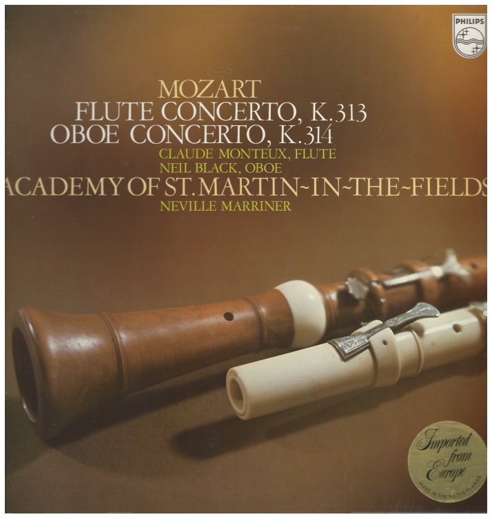 Mozart: Flute Concerto K313; Oboe Concerto K314