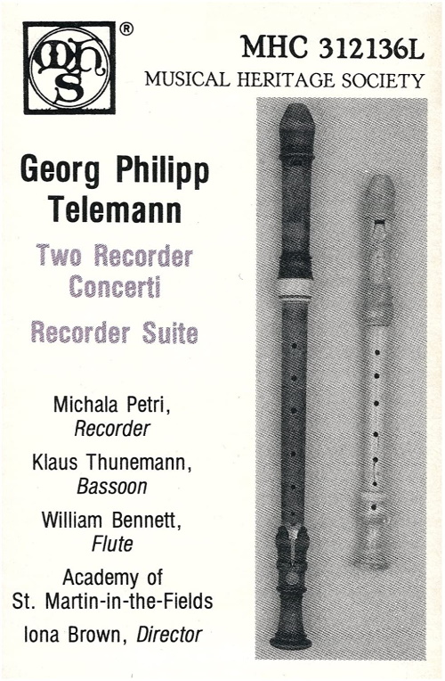 George Philipp Telemann: Two Recorder Concerti