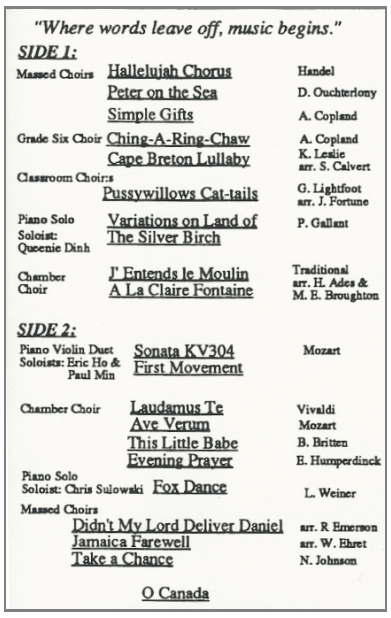 Choral Festival '95