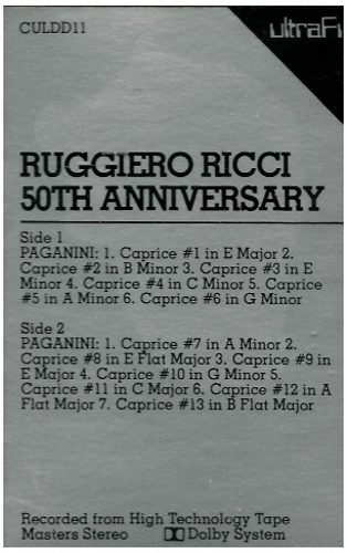 Ruggiero Ricci 50th Anniversary (2 Tapes)