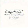 Capriccio! Primo - The Inaugural Concert, Jan 28, 2007