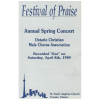 Festival of Praise - Annual Spring Concert 1989